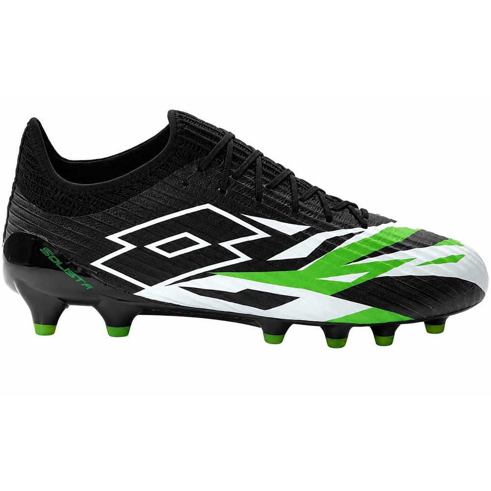 Lotto Solista 200 VI FG Soccer Cleats (Size M/6 - W8 - 6Y) Black Green NWB